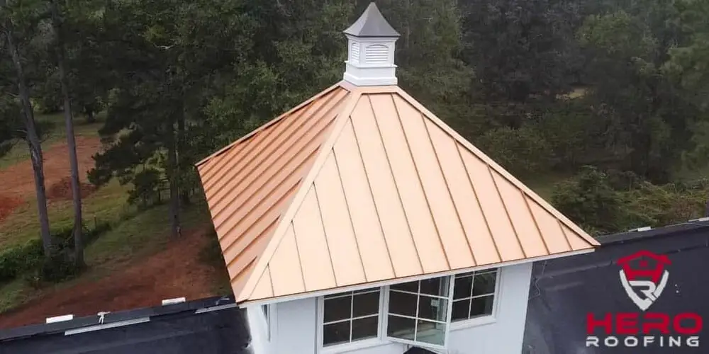 Copper roofing installation in Newnan, GA