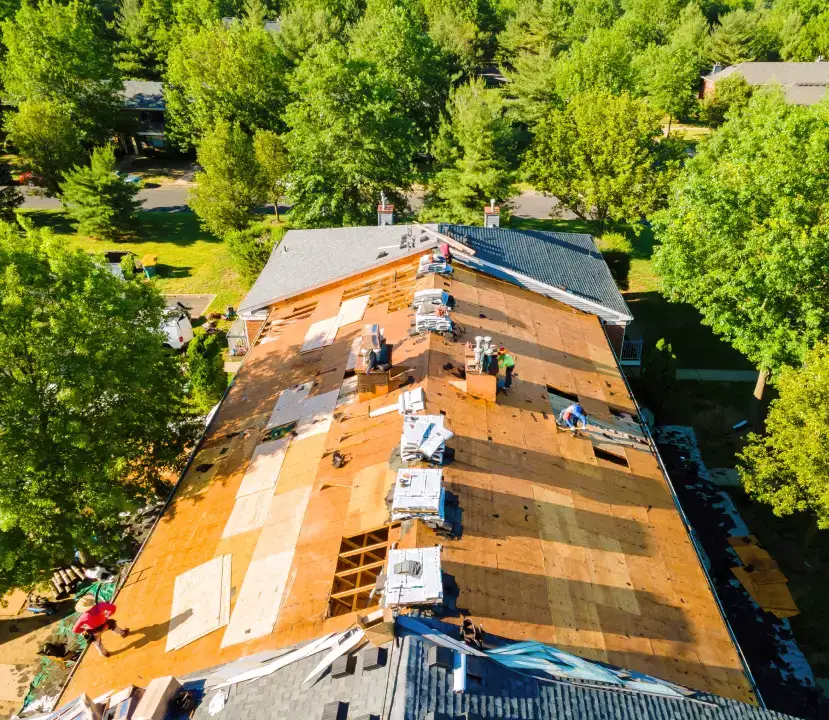 Residential apartment building roof replacement in Peachtree City, GA