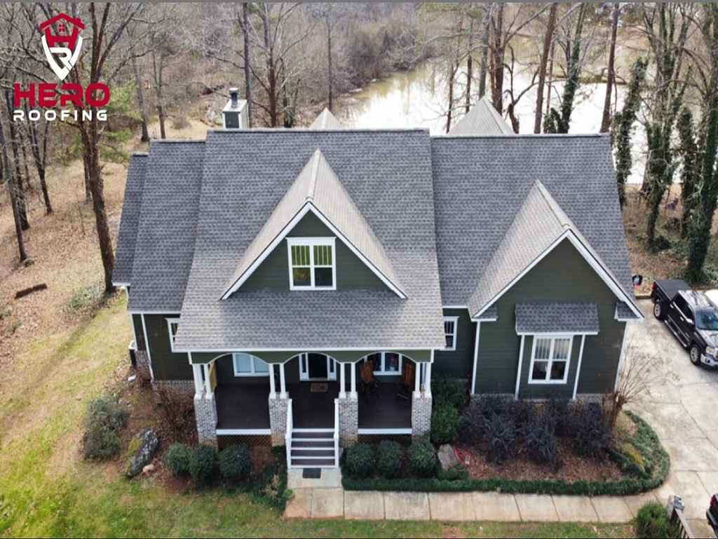 asphalt shingle roofing system installed by Hero Roofing in Newnan